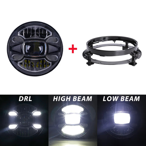 7" LED Headlight for Harley Motorcycles LED Headlight ANGLELITE