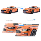 Black LED Dual Beam Projector for Mustang 2018-24 Car Interior Accessory Vland