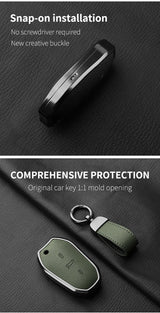 Citroen C5 X C4L C6 C3-XR AIRCROSS 308 408 508 2008 3008 4008 5008 DS 5LS 4S Metal and Leather Car Key Case Cover