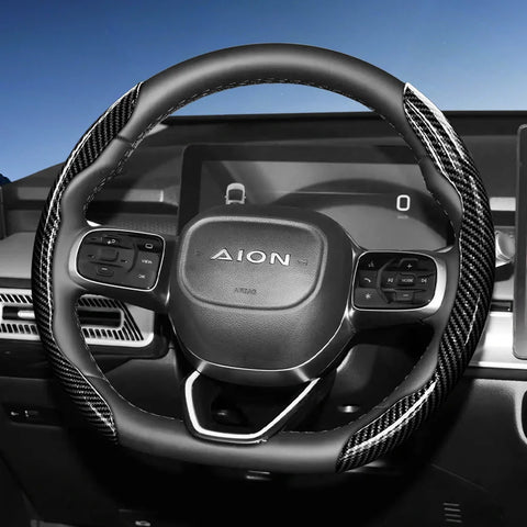 Carbon Fiber Steering Wheel Cover for Aion Y Plus Car Interior Accessory Hocasen