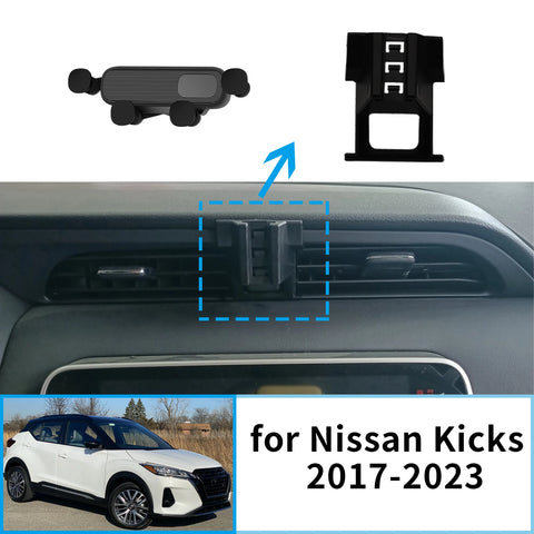 Wireless Charging Phone Mount for Nissan Kicks 2017–2023 Car Phone Holder CATUSIKI