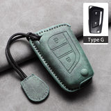 Sheep Suede Car Key Case Cover Shell for Various Toyota Models