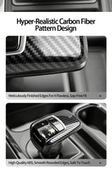 For Chevrolet Silverado (2022-2023) Carbon Fiber Center Console Gear Shift Knob Cover