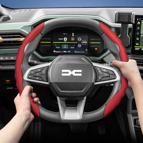 Breathable Wave-Shaped Steering Wheel Cover for Dacia Car Interior Accessory Hocasen