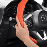 Snap-On Suede Steering Wheel Cover for Mazda Cars Car Interior Accessory Hocasen