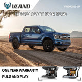 LED Headlights with Dual Beam Projector for Ford F150 18-20 Car Interior Accessory Vland