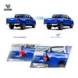 LED Tail Lights Smoked for Toyota Hilux 2015-2022 LED Ambient Light Vland