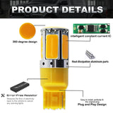 7440 T20 COB LED Turn Signal Bulbs for Universal Fit Car Interior Accessory iJDM