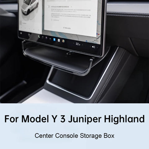For Tesla Model Y 3 Under Screen Magnetic Double-Layer Organizer Case Car Interior Accessory OEM