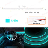 LED EL Wire Ambient Light Strip Universal Car Interior