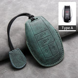 Car Key Cover For Bentley Bentayga 2017-2021 2AHMV-YK1 Leather Car Key Case Cover For Bentley