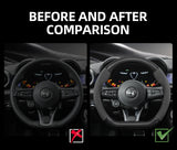 Mocha Suede Carbon Fiber Steering Cover for Alfa Romeo Car Interior Accessory Hocasen