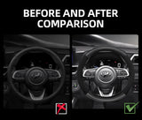 Suede Carbon Wheel Cover for Perodua Myvi Axia Car Interior Accessory Hocasen