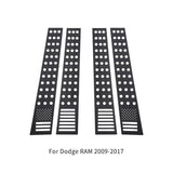 Window Cover Trim Black Aluminum for Dodge Ram 1500