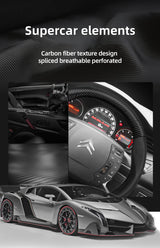 Carbon Fiber Steering Wheel Cover for Citroen C3 Car Interior Accessory Hocasen