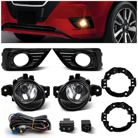 Halogen Fog Lights Pair for Nissan March 2021-2022 Car Interior Accessory OEM