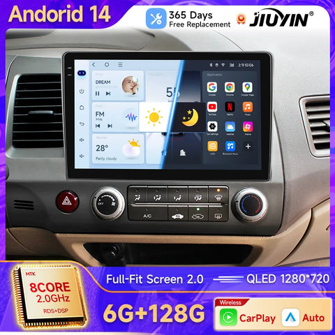 10-inch Android 13 Head Unit for Honda Civic 8 2005-2011 Android Head Unit JIUYIN