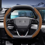 Sports Suede Steering Wheel Cover for Audi Models