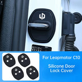 For Leapmotor B10 B01 C10 C01 C11 C16 T03 Car Silicone Door Lock Cover Anti Vibration Buffer Pad PROTECTIVE ACCESSORIES