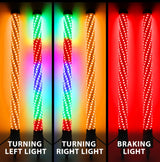 0.4M/1.31FT RGB Fat Spiral LED Whip Lights Bluetooth APP and Remote Control Flagpole Lamp for Truck Offroad ATV UTV Polaris R