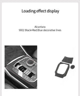 For BMW 3er G20 G21 G28 Center Console Panel and Knob Cover Trim Frame Sticker Car Interior Custom Accessories Made of Alcantara