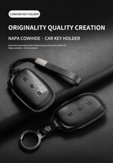 Car Key Case Cover Shell For Lynk & Co Z10 Z20 900 Max Pro Ultra Genuine Leather Remote Key Bag Cover Protector Keychain Hold