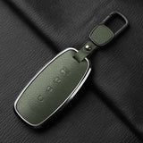 4 Button Aluminum Alloy Goatskin Car Key Case Cover for Nissan