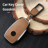 Metal and Leather Car Key Case Cover for Mercedes Benz Car Interior Accessory OEM