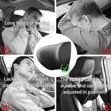 Ergonomic 3-Point Neck Support Pillow With Hook Adjustable Car Seat Headrest for Sleeping, Travel, Pain Relief Car Interior A