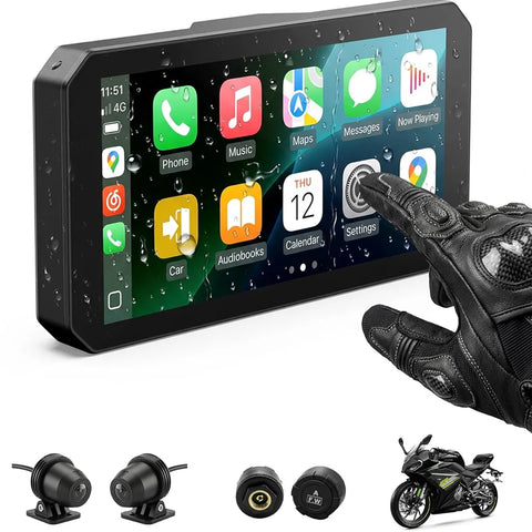 Android Head Unit 1080P Dash Cam for Universal Motorcycle Android Head Unit Aoocci Default Title