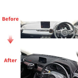 Leather Dashboard Cover Mat for Mazda CX-3 2014–2023 Dashboard Mat CATUSIKI