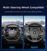 Renault Carbon Fiber Texture Steering Wheel Cover