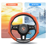 Premium Suede Steering Wheel Cover for Porsche Cars Car Interior Accessory Hocasen