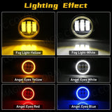 LED Angel Eye Fog Light for Ford Focus Fiesta Car Interior Accessory MAGIC COLORM