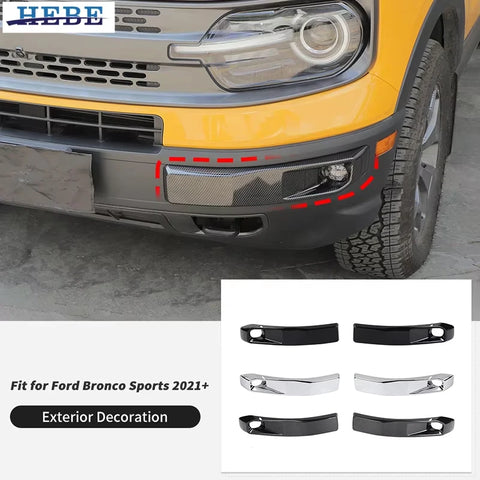 ABS Chrome Fog Light Cover for Ford Bronco Sport 2021-2025 Car Interior Accessory HEBE