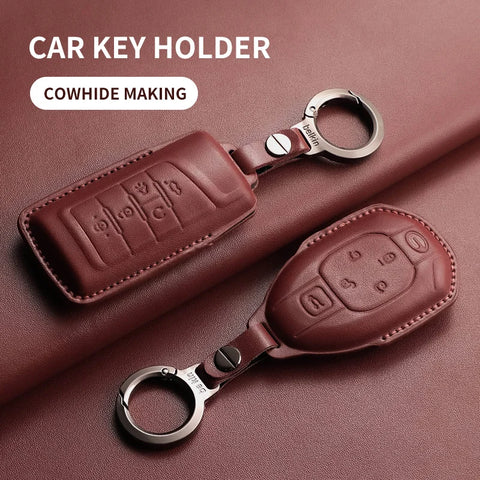 Leather Car Key Case Cover For GAC Trumpchi GA6 SGS7 GA4 GS5 GS3 GS4 GM8 GA3 Legend GS8 Empow J14 J15 J16 J11 J12 J13 Keychai