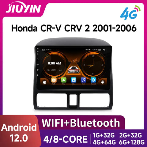 9-Inch Android Multimedia Player for Honda CR-V 2001–2006 Android Head Unit JIUYIN