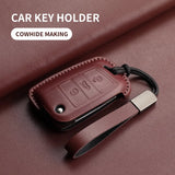 Leather Car Key Case Cover For Volkswagen Golf 7 MK7 Jetta Lavida Keychain Cover Car Key Cover OEM