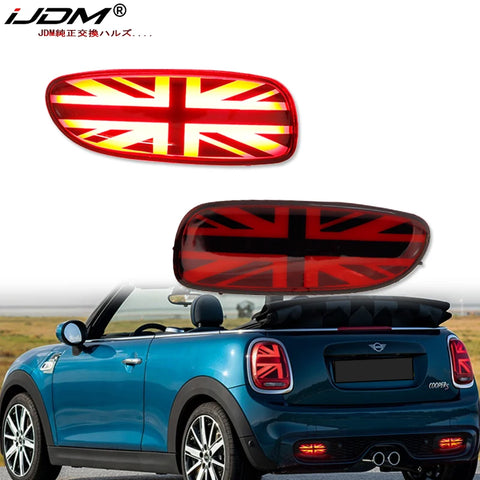 Pair Union Jack LED Fog Lamps for MINI R56-R59 Car Interior Accessory iJDM