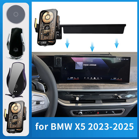 Wireless Charging Phone Mount for BMW X5 2023–2025 Car Phone Holder OEM