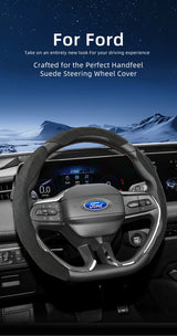 Suede Split Wheel Cover for Ford F-150 Explorer Ranger Car Interior Accessory Hocasen
