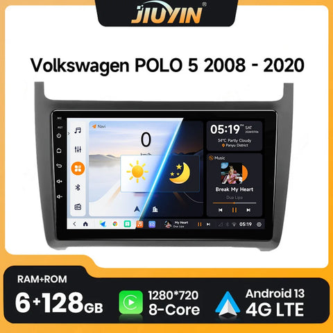 9-inch Android 13 Head Unit for Volkswagen Polo 2008–2023 Android Head Unit JIUYIN