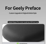 Original Leather Center Gear Shift Knob Cover Lever Shifter Boot Car Accessories For Geely Tugella/ Binyue / Preface / Borui