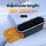 Adjustable Sliding Car Seat Gap Organizer, Flush-Mount Storage Box for Driver & Passenger, 2X Expandable Capacity Car Interio