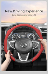 Perforated Leather Wheel Cover for Perodua Myvi