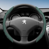 Breathable Anti-Slip Leather Steering Wheel Cover for Peugeot