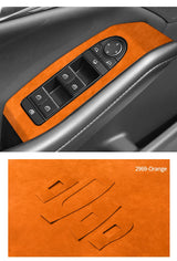 For Mazda 3 Axela Car Window Switch Lifter Control Panel Trim Frame Sticker Car Interior Tuning Accessories Made of Alcantara