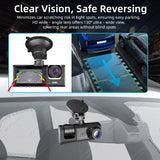 3-Channel 1080P Dash Cam WiFi Night Vision Universal Dashcam AKAMATE