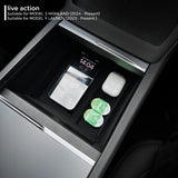 Console Armrest Storage Box Interior Organizer ABS Rubber Pad or Flocking Armrest Box Storage TEKSY