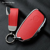 Aluminum Alloy Goatskin Car Key Case Cover for BMW G38 G12 F49 i20 G07 G08 1 5 7 Series x1 x5 x7 ix XM i7 M760 Keychain Car K